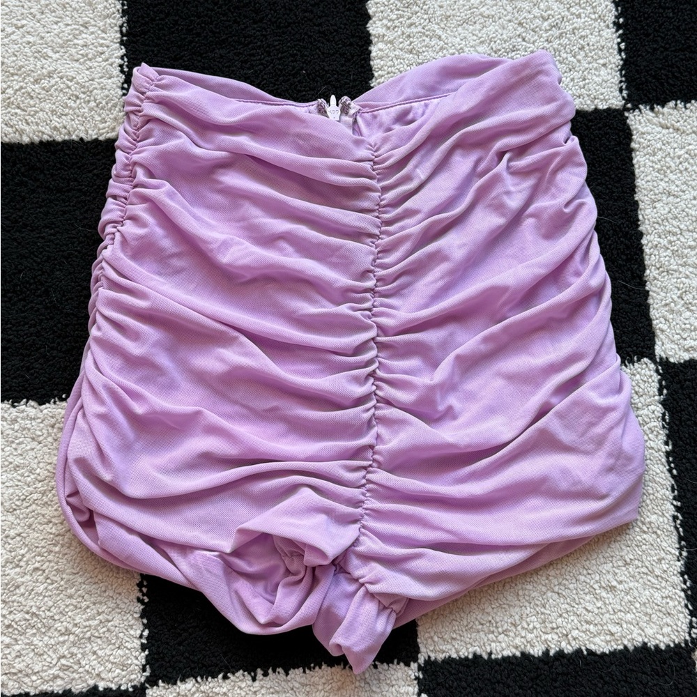 O. Vianca Lavender Mini Shorts